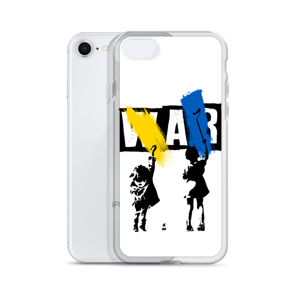 iPhone Case for iPhone 11 / 13 / XR / X / XS / SE / PRO / 12 / 8/7 / MAX NO WAR UKRAINIAN FLAG COLORS