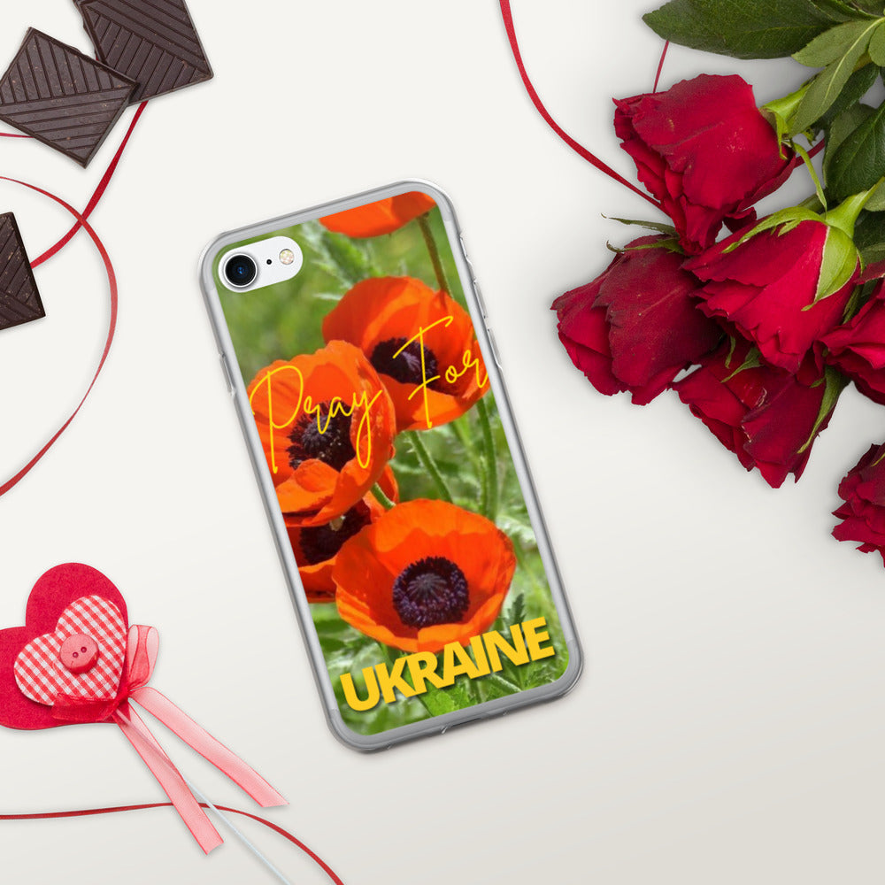 iPhone Case for iPhone 11 / 13 / XR / X / XS / SE / PRO / 12 / 8/7 / MAX PRAY FOR UKRAINE POPPIES