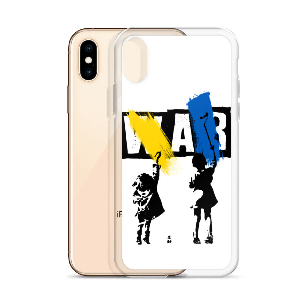 iPhone Case for iPhone 11 / 13 / XR / X / XS / SE / PRO / 12 / 8/7 / MAX NO WAR UKRAINIAN FLAG COLORS