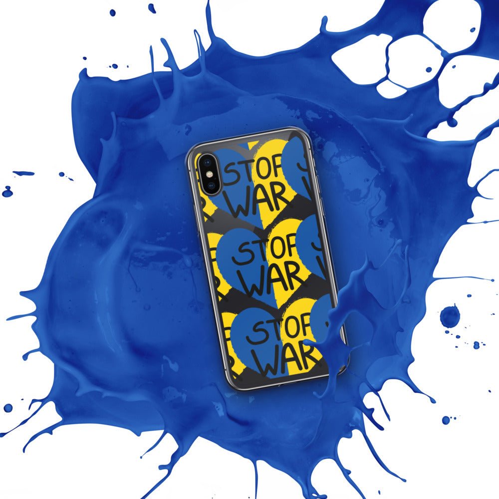 iPhone Case for iPhone 11 / 13 / XR / X / XS / SE / PRO / 12 / 8/7 / MAX STOP WAR UKRAINIAN FLAG COLORS HEART