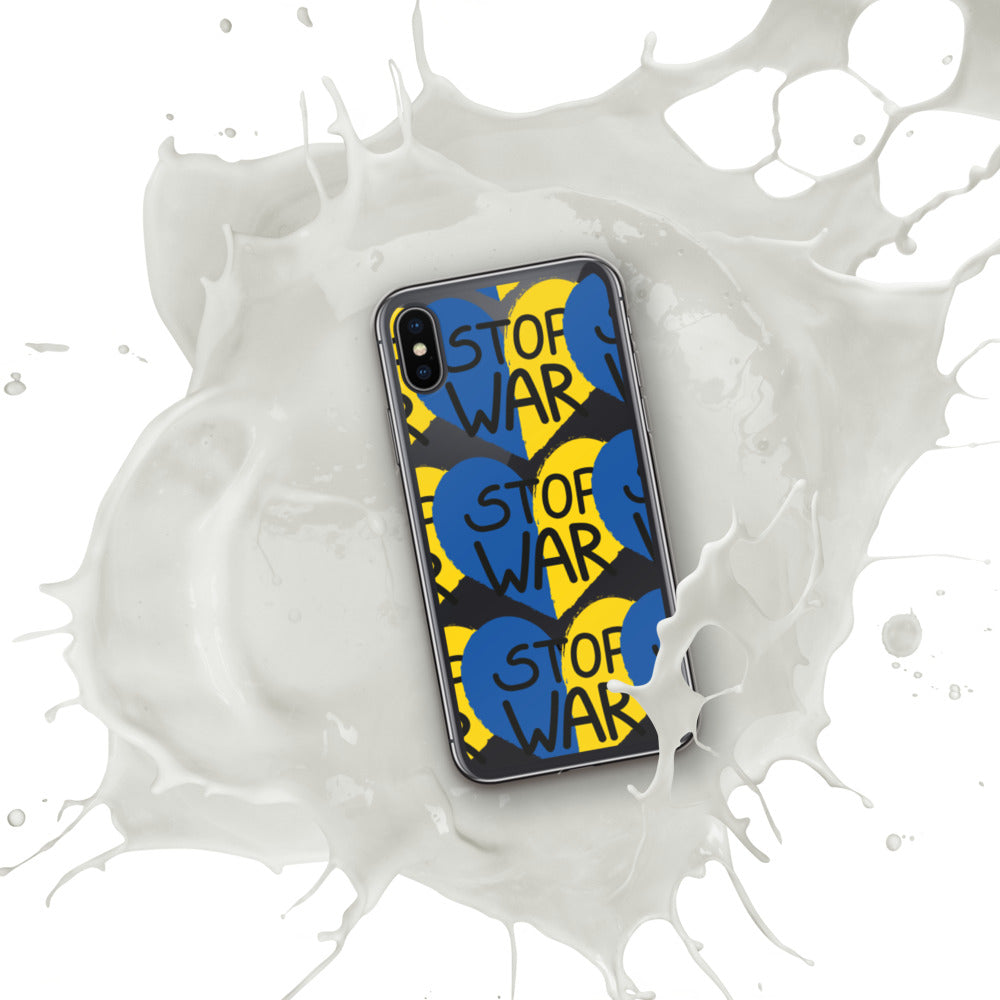 iPhone Case for iPhone 11 / 13 / XR / X / XS / SE / PRO / 12 / 8/7 / MAX STOP WAR UKRAINIAN FLAG COLORS HEART