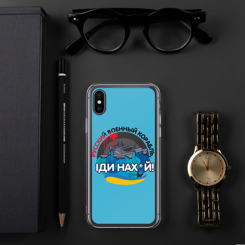 iPhone Case for iPhone 11 / 13 / XR / X / XS / SE / PRO / 12 / 8/7 / MAX IDI NAKHUY RUSKIY KORABL'