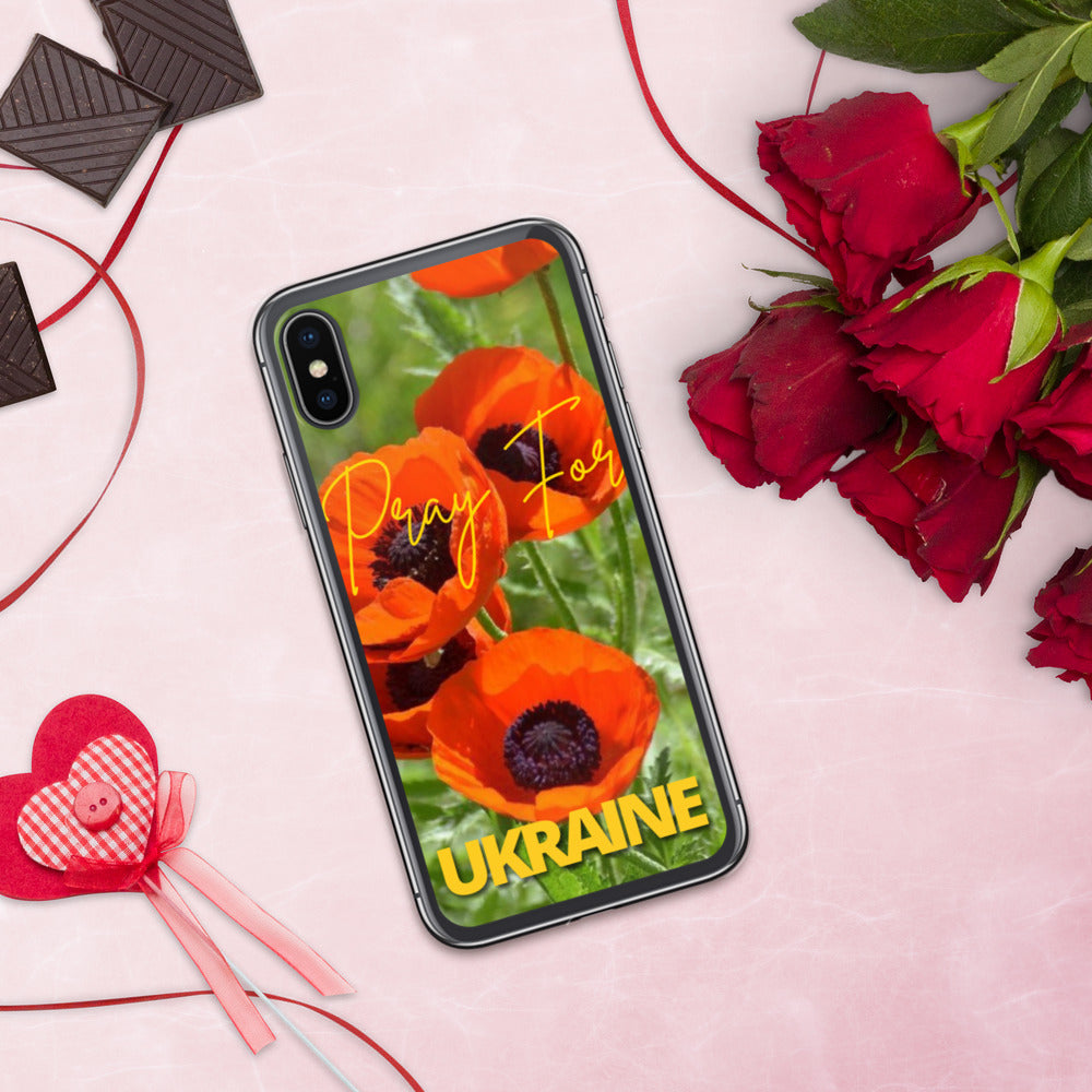 iPhone Case for iPhone 11 / 13 / XR / X / XS / SE / PRO / 12 / 8/7 / MAX PRAY FOR UKRAINE POPPIES