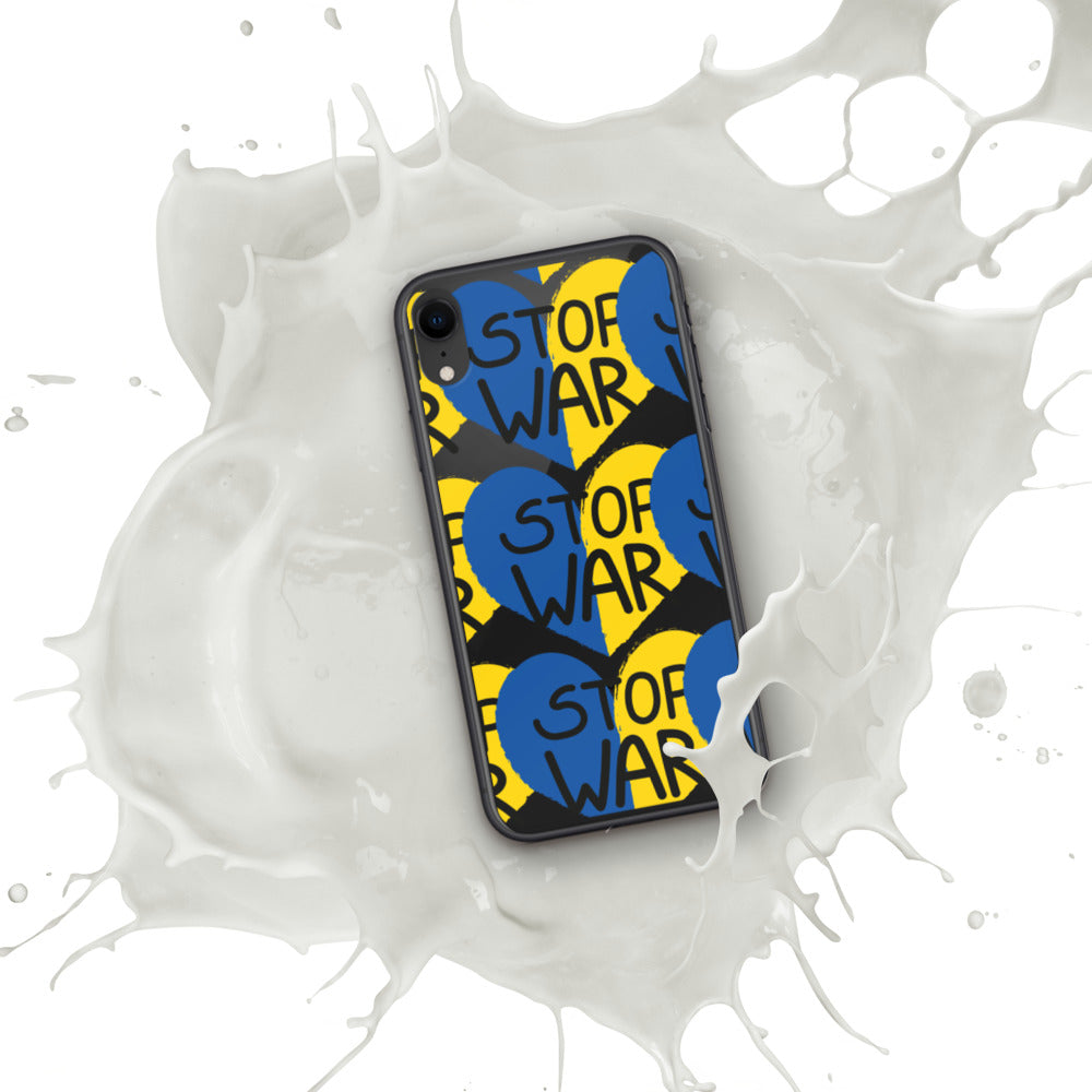 iPhone Case for iPhone 11 / 13 / XR / X / XS / SE / PRO / 12 / 8/7 / MAX STOP WAR UKRAINIAN FLAG COLORS HEART