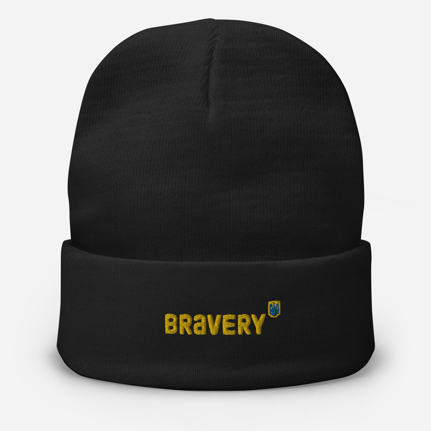 Embroidered Beanie BRAVERY Ukrainain Symbol Clothing