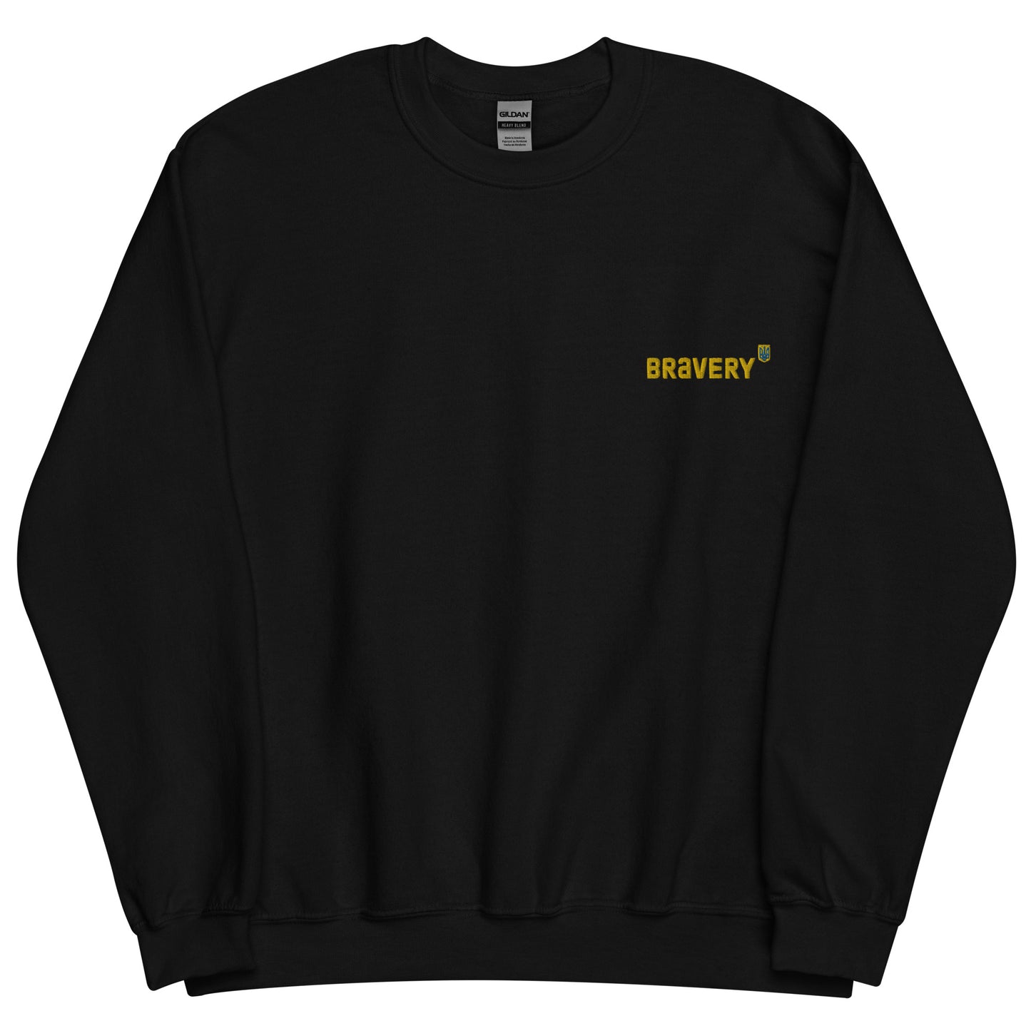 Embroidered Unisex Sweatshirt BRAVERY Ukrainian Symbol Clothing