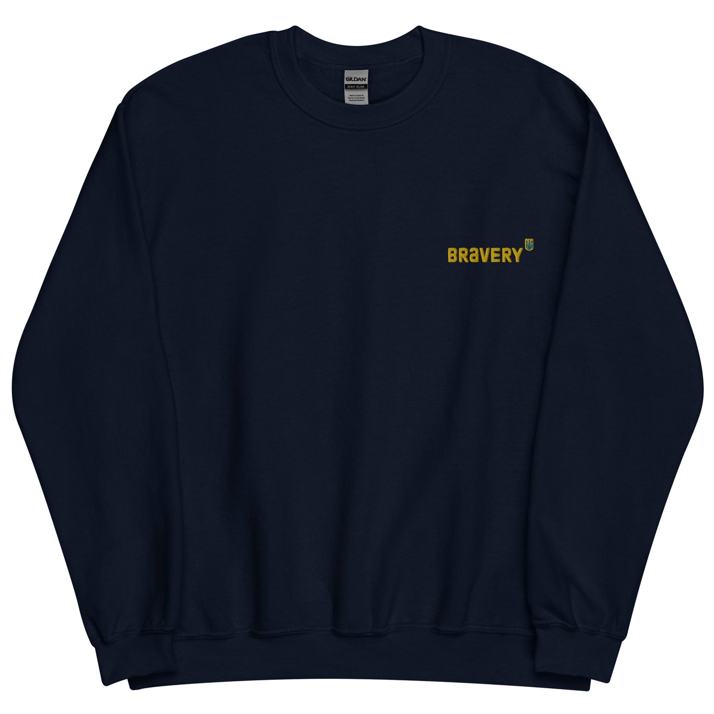 Embroidered Unisex Sweatshirt BRAVERY Ukrainian Symbol Clothing