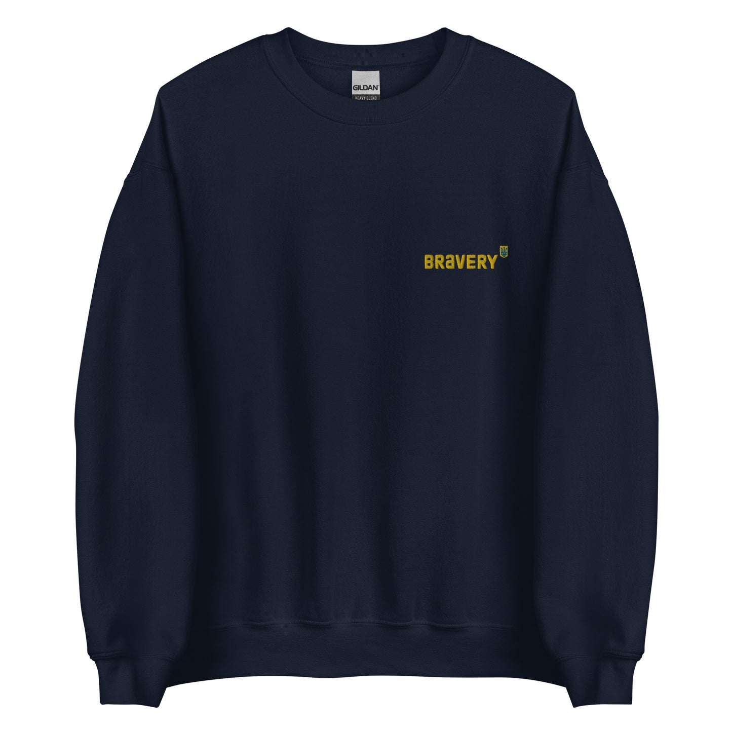 Embroidered Unisex Sweatshirt BRAVERY Ukrainian Symbol Clothing