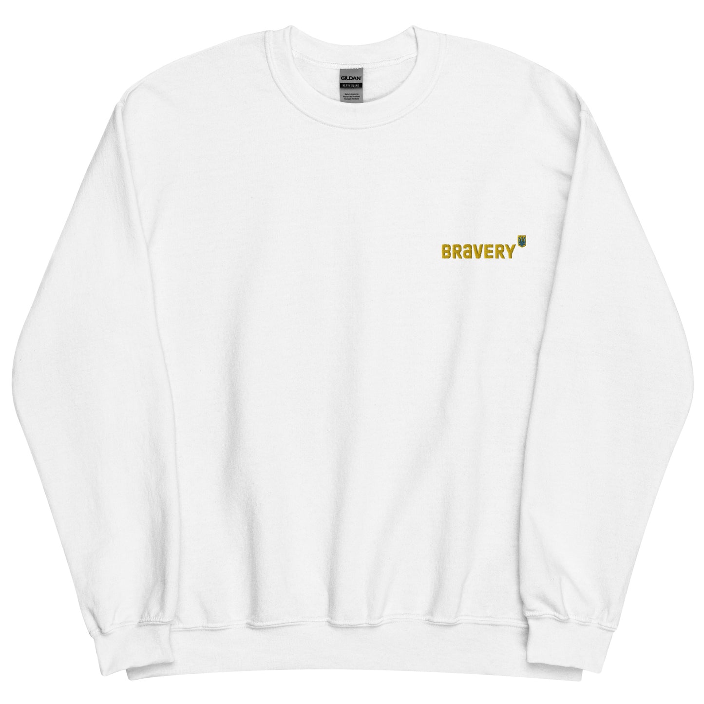 Embroidered Unisex Sweatshirt BRAVERY Ukrainian Symbol Clothing