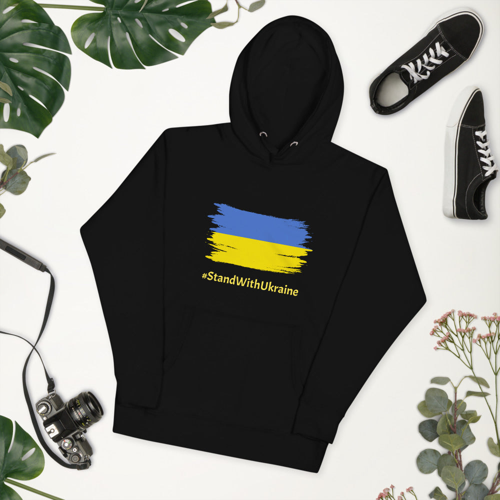 Unisex Hoodie Stand With Ukraine Flag