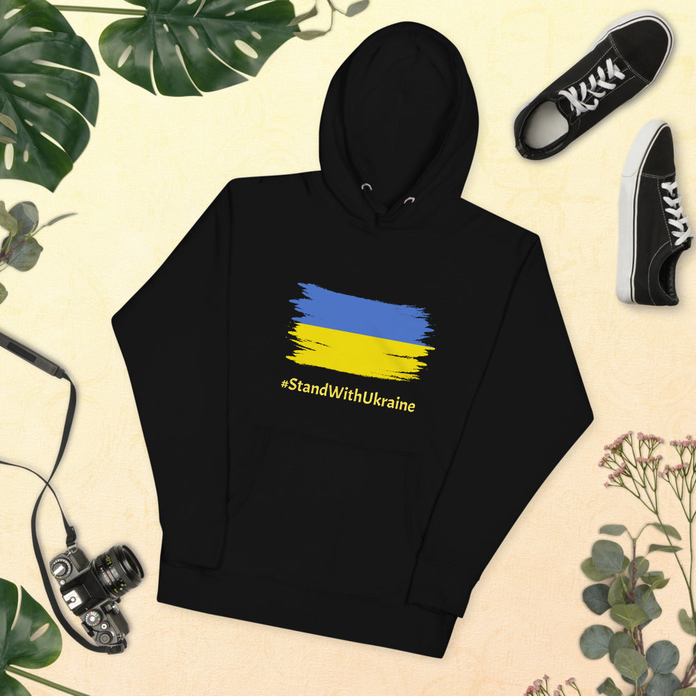 Unisex Hoodie Stand With Ukraine Flag