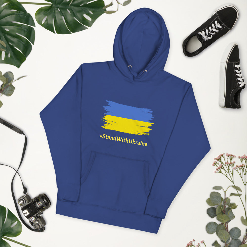 Unisex Hoodie Stand With Ukraine Flag