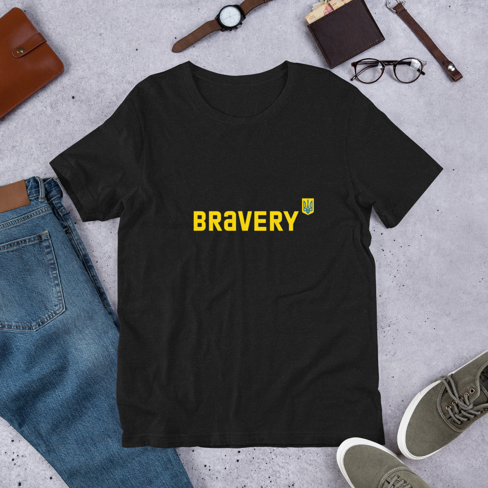 Unisex T-shirt BRAVERY, 100% Soft Cotton, Fast Shipping, Easy Return