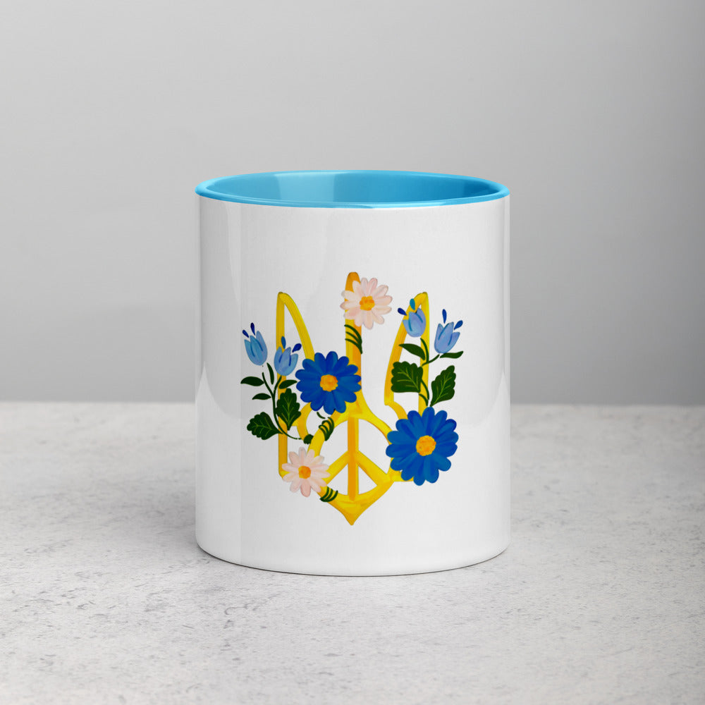 Ceramic Coffee Mug, 11 oz, Color Inside UKRAINIAN COAT OF ARMS