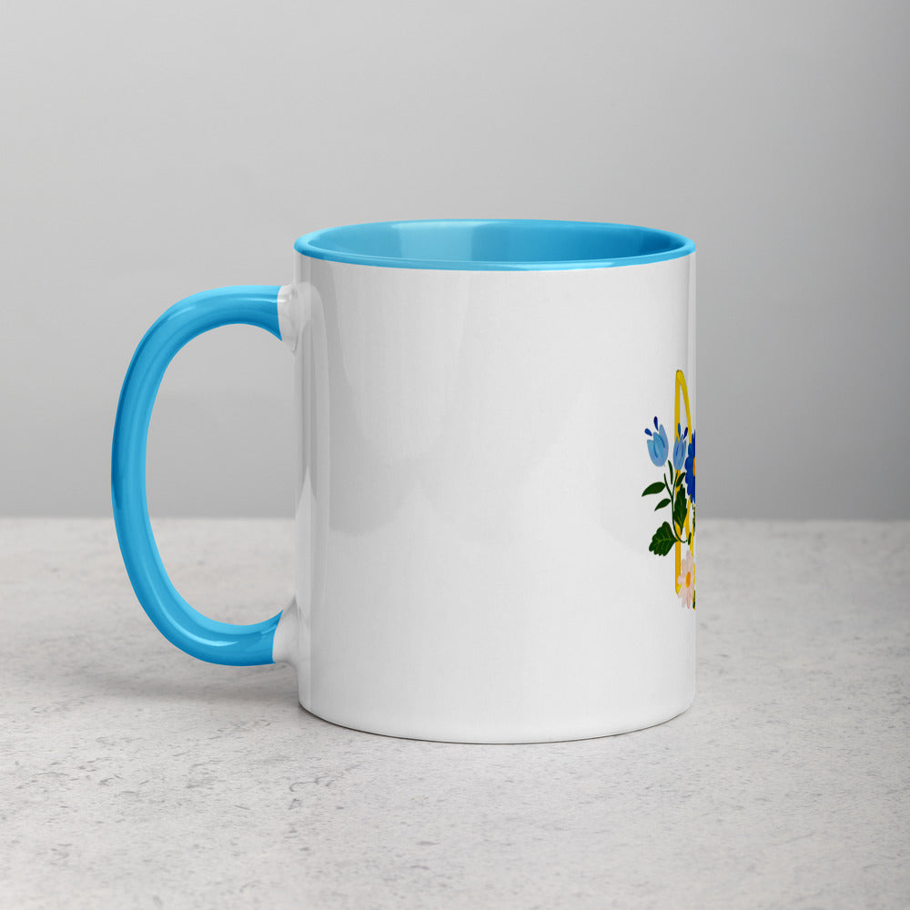 Ceramic Coffee Mug, 11 oz, Color Inside UKRAINIAN COAT OF ARMS