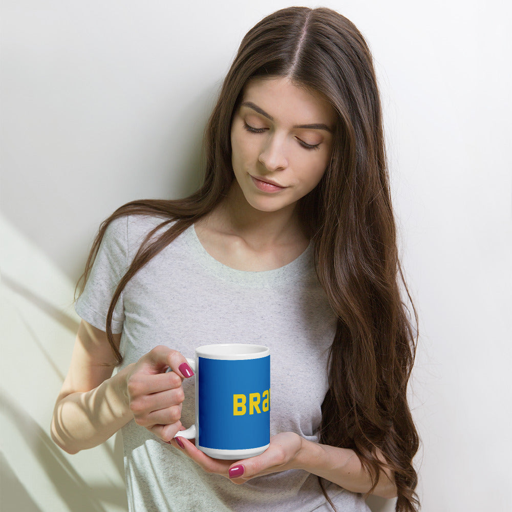 Ceramic Coffee Mug BRAVERY Ukrainian Colors